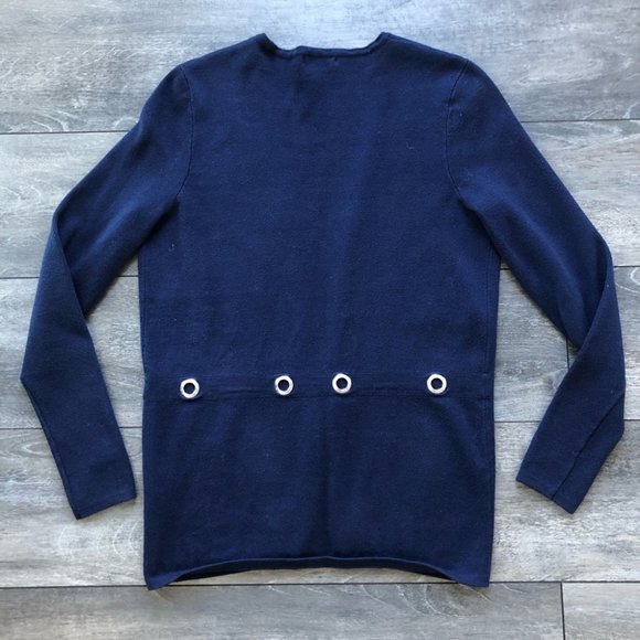 JUST IN - NAUTICA navy cardigan size Medium - Picture 3 of 8